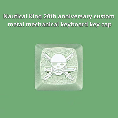 Luffy/Zoro role logo metal keyboard cap