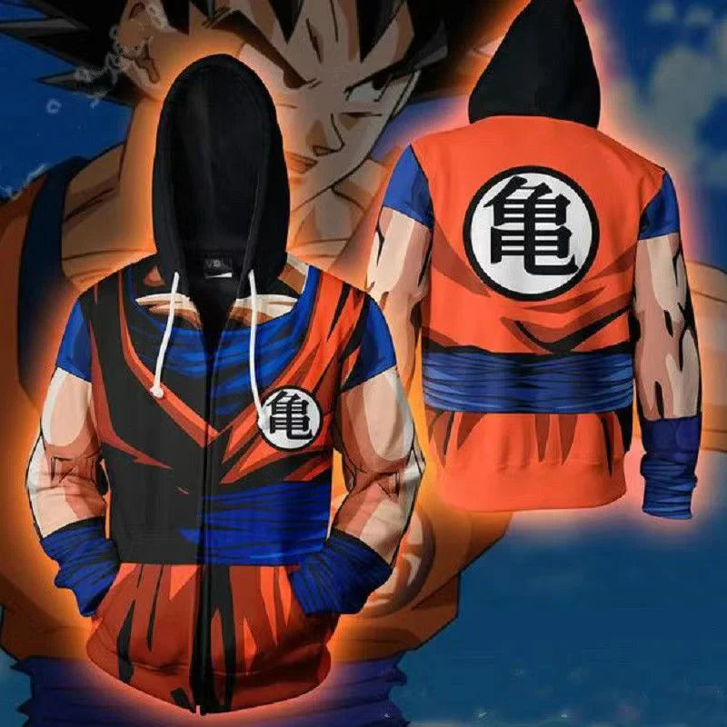 Son Goku cos Hoodie casual spring and autumn coat with hood