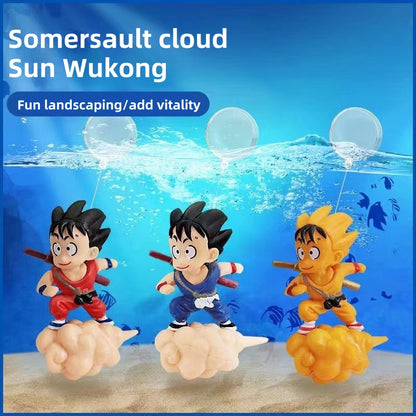 Son Goku/Tao Pai Pai Fish tank landscaping decorations Floating creative pieces